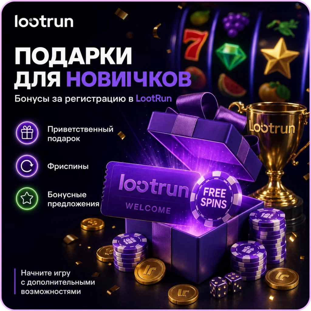 Приветственный бонус lootrun casino